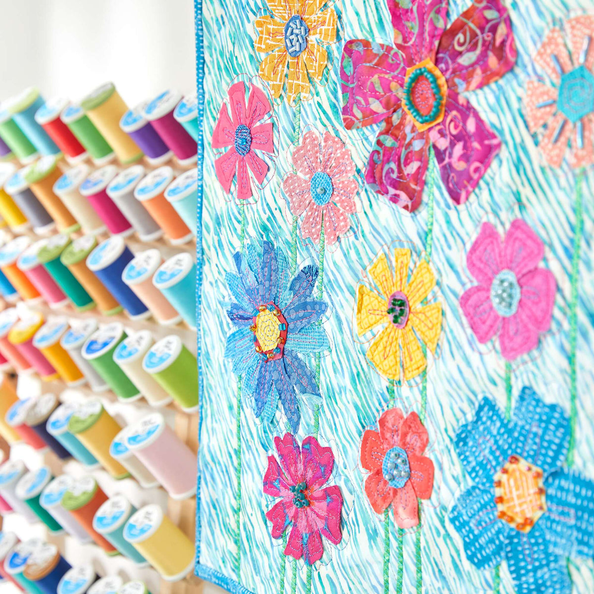 Quilting Wall Hanging made in Coats & Clark Polyester Embroidery Thread yarn