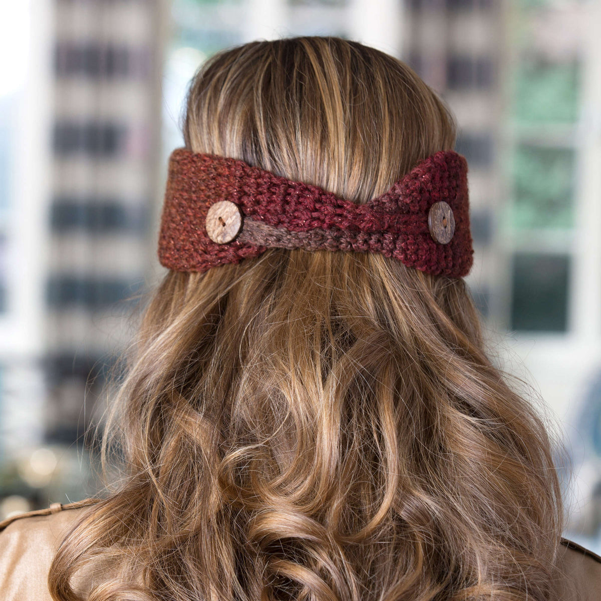 Crochet Headband made in Red Heart Boutique Yarn