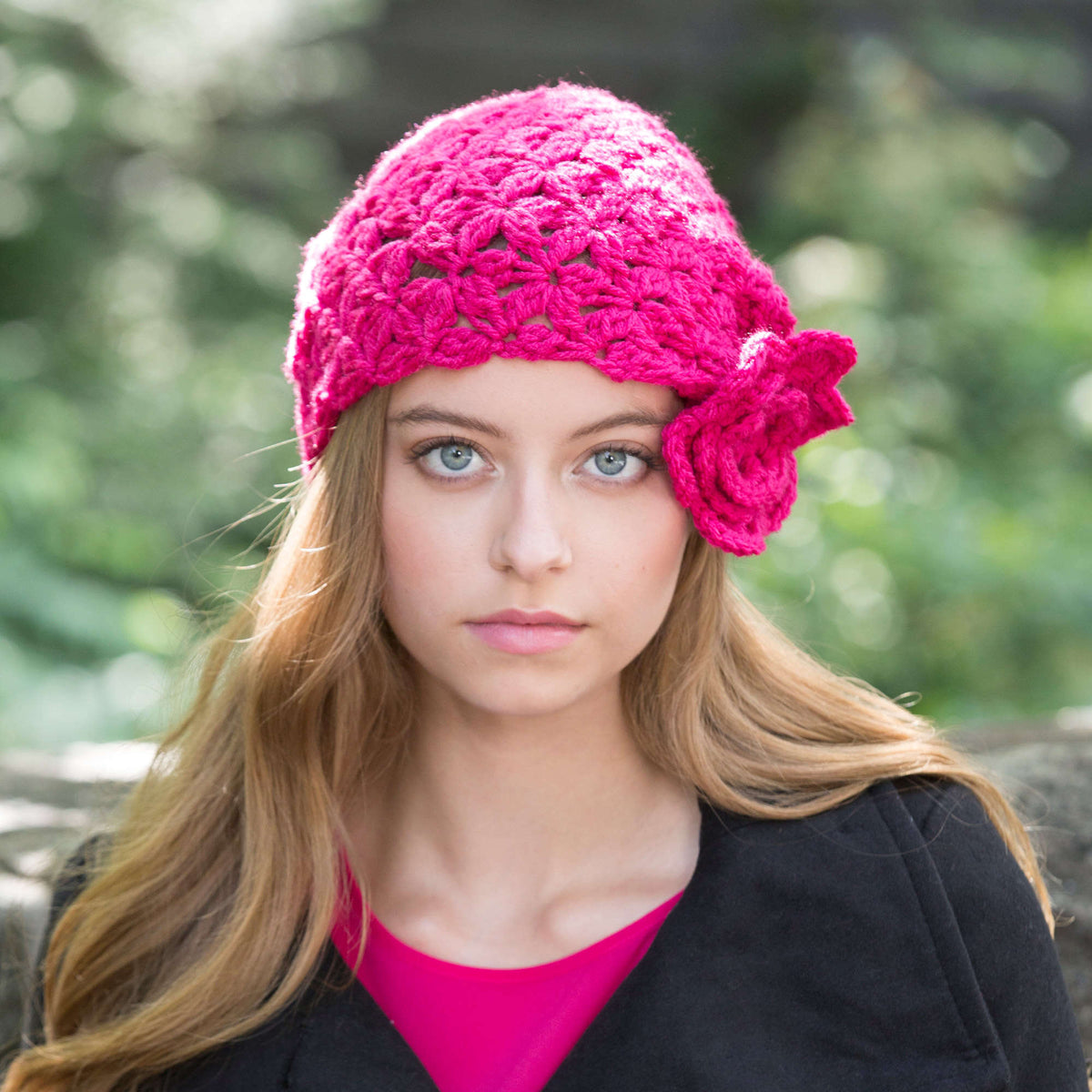 Crochet Hat made in Red Heart Super Saver Yarn