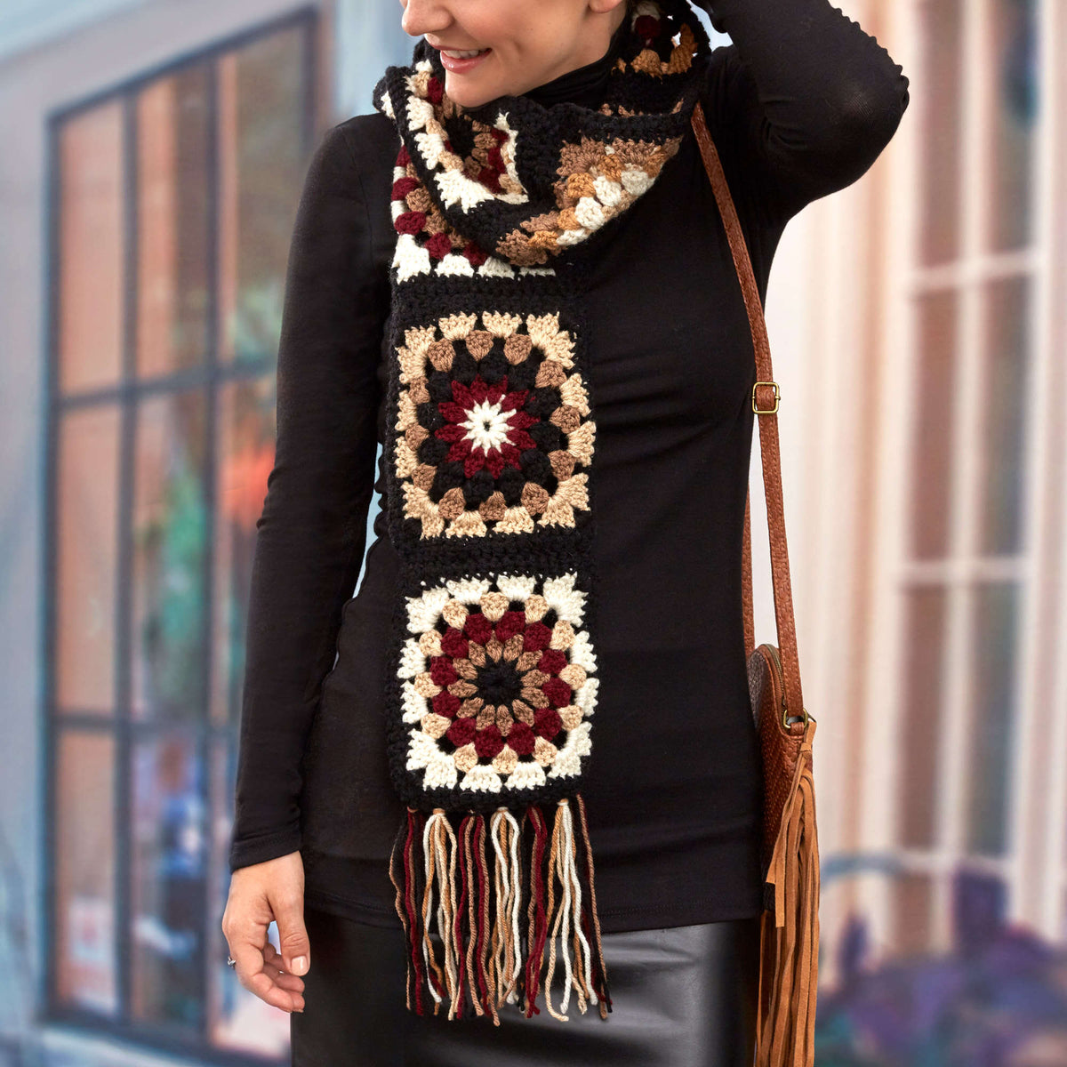 Crochet Scarf made in Red Heart Super Saver Yarn