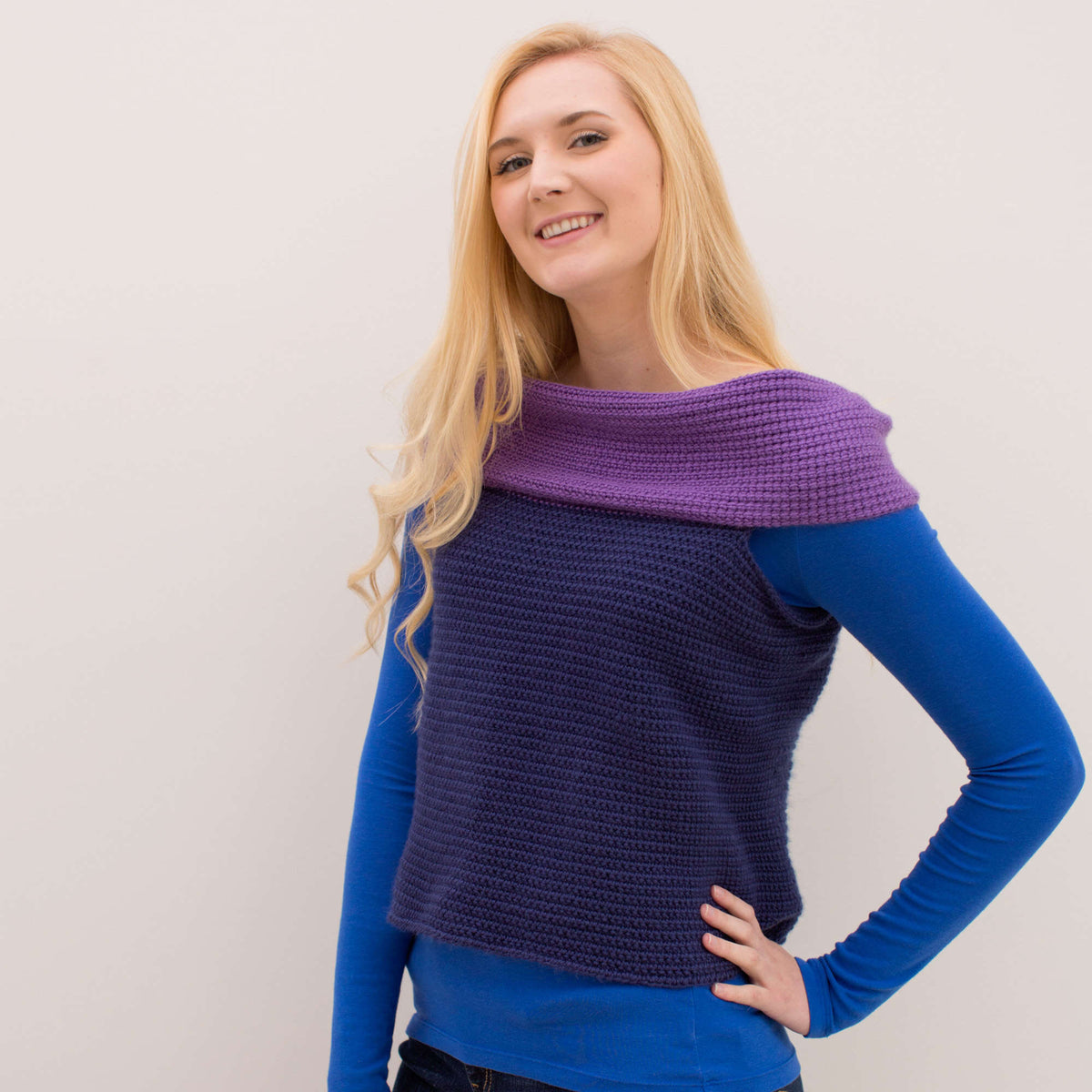 Crochet Sweater made in Red Heart Fashion Soft Yarn