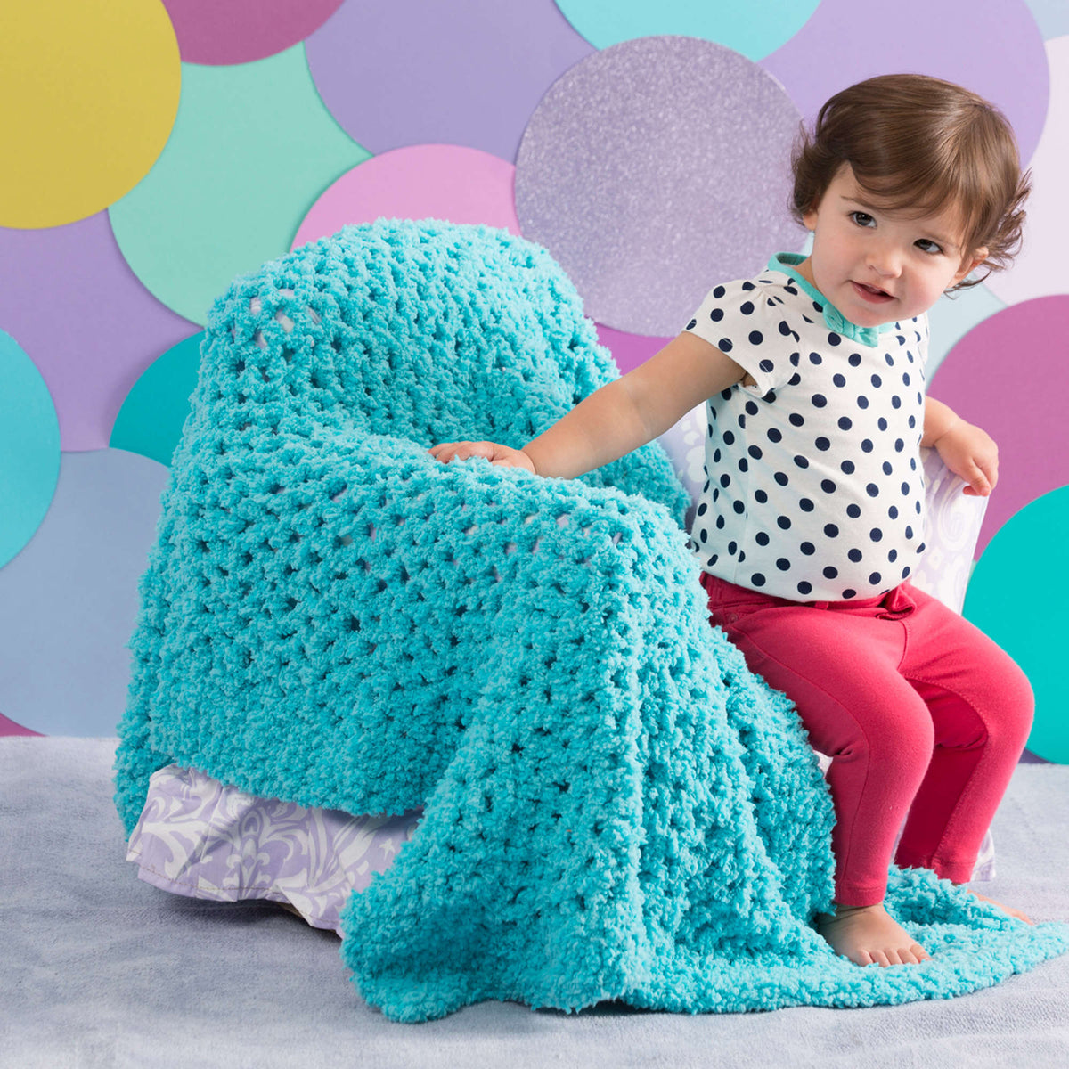 Crochet Blanket made in Red Heart Buttercup Yarn