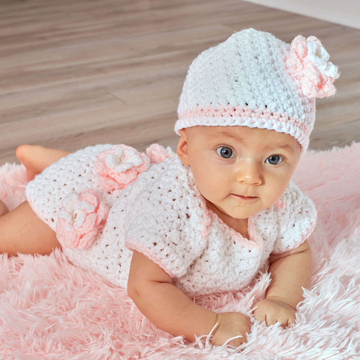 Crochet Hat made in Red Heart Baby Hugs Light Yarn