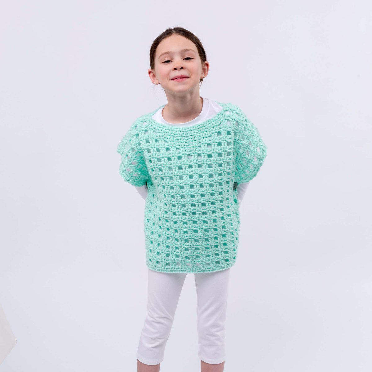 Crochet Poncho made in Red Heart With Love Yarn