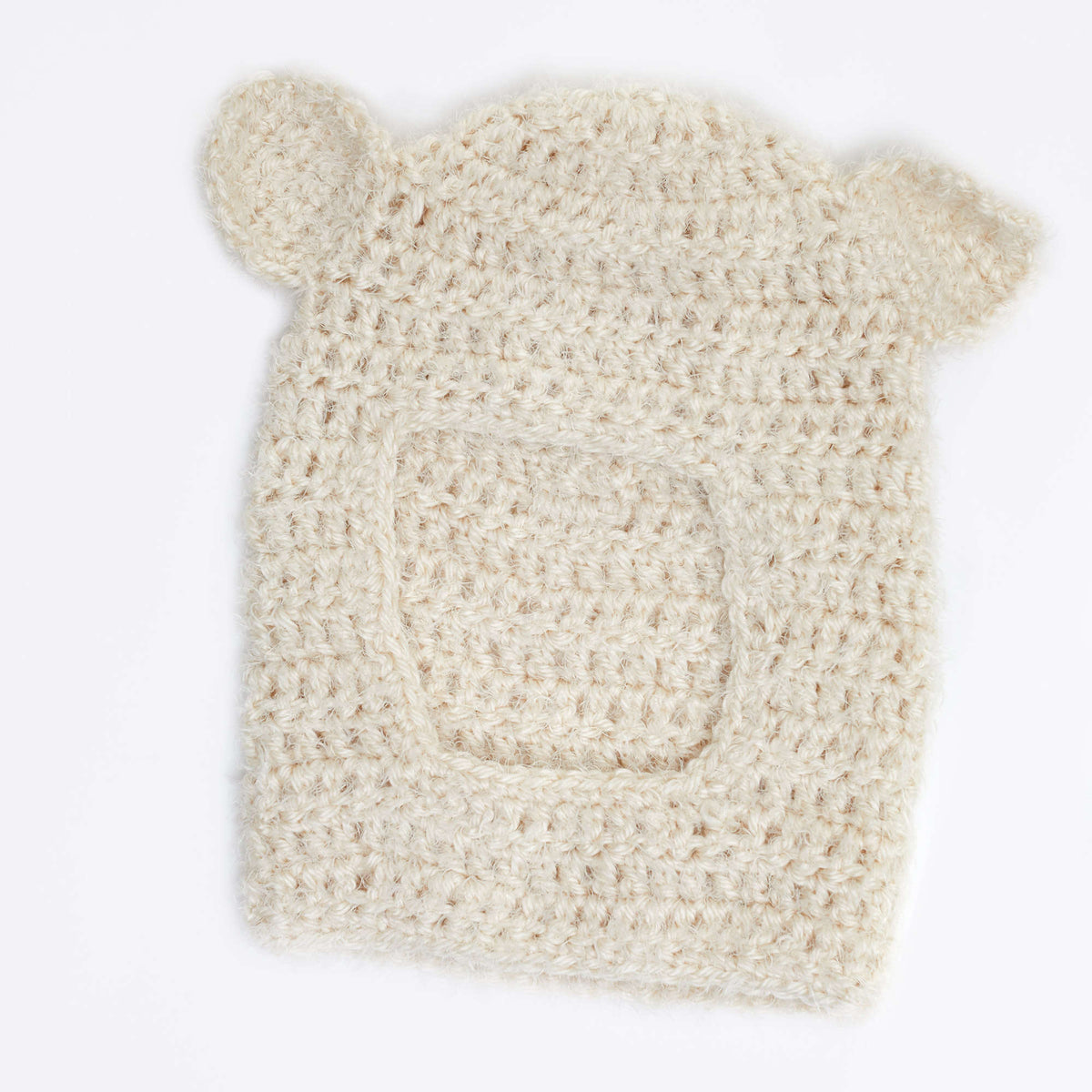 Crochet Hood made in Red Heart Hygge Yarn