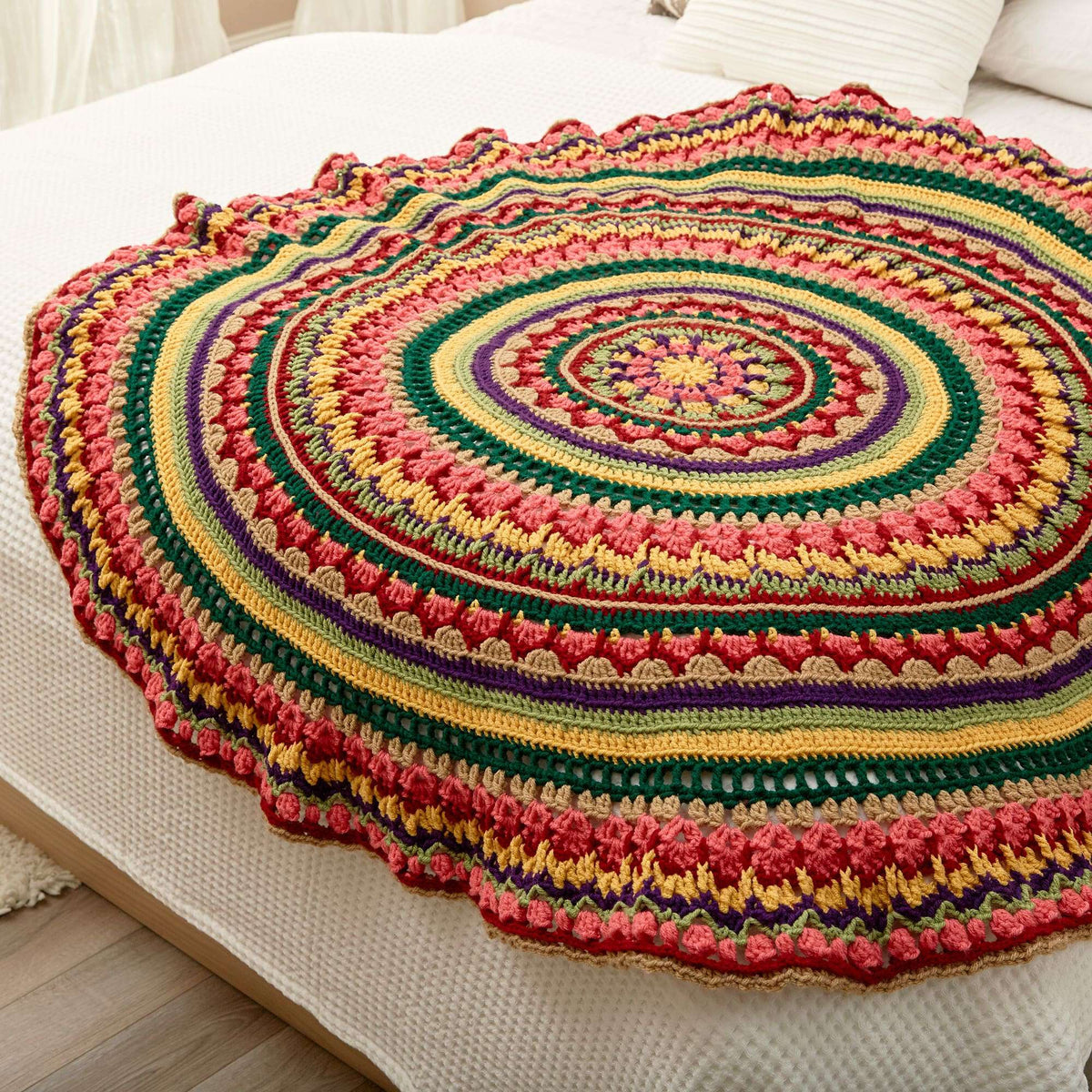 Crochet Throw made in Red Heart With Love Yarn