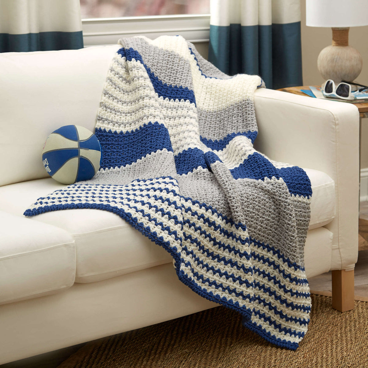Crochet Throw made in Red Heart Classic Yarn
