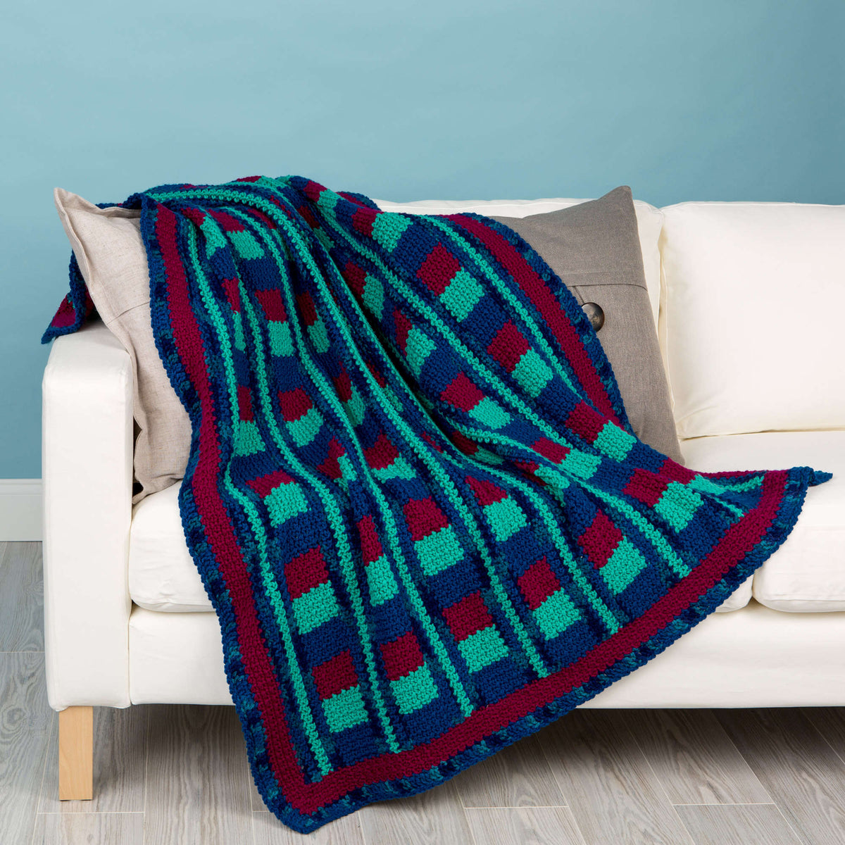 Crochet Throw made in Red Heart With Love Yarn
