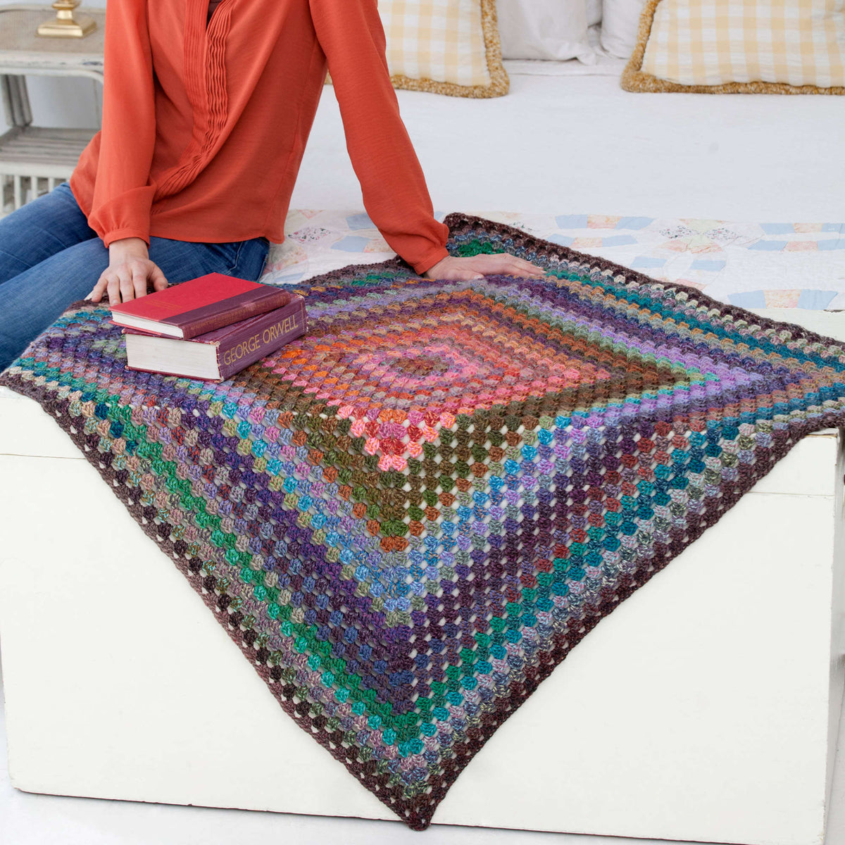 Crochet Throw made in Red Heart Boutique Yarn