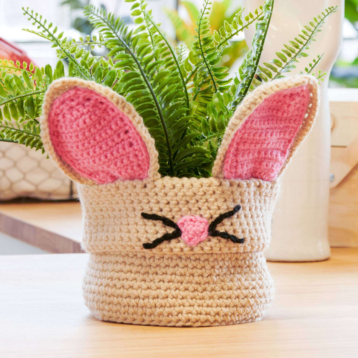 Crochet Basket made in Red Heart Super Saver Yarn