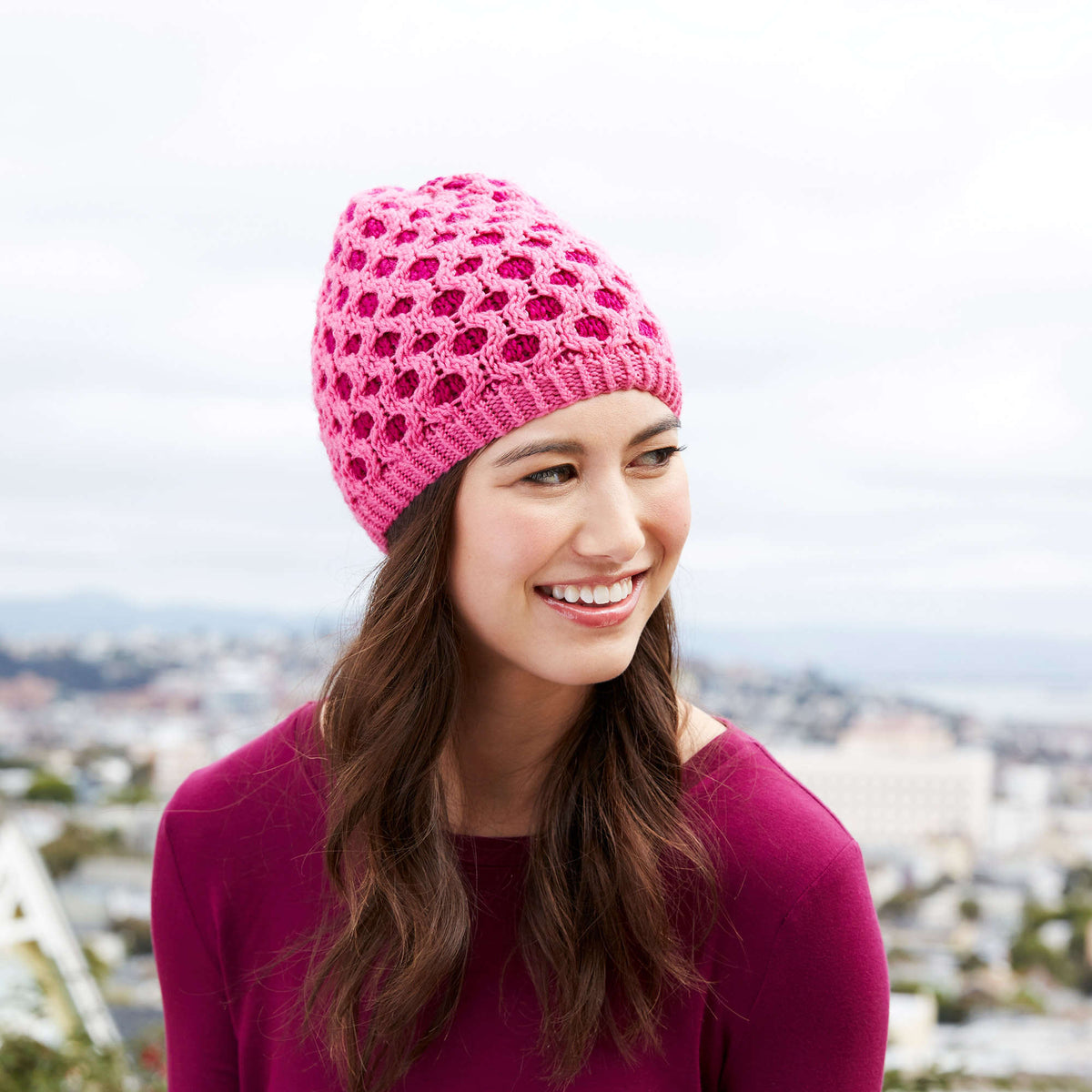 Knit Hat made in Red Heart Chic Sheep Yarn