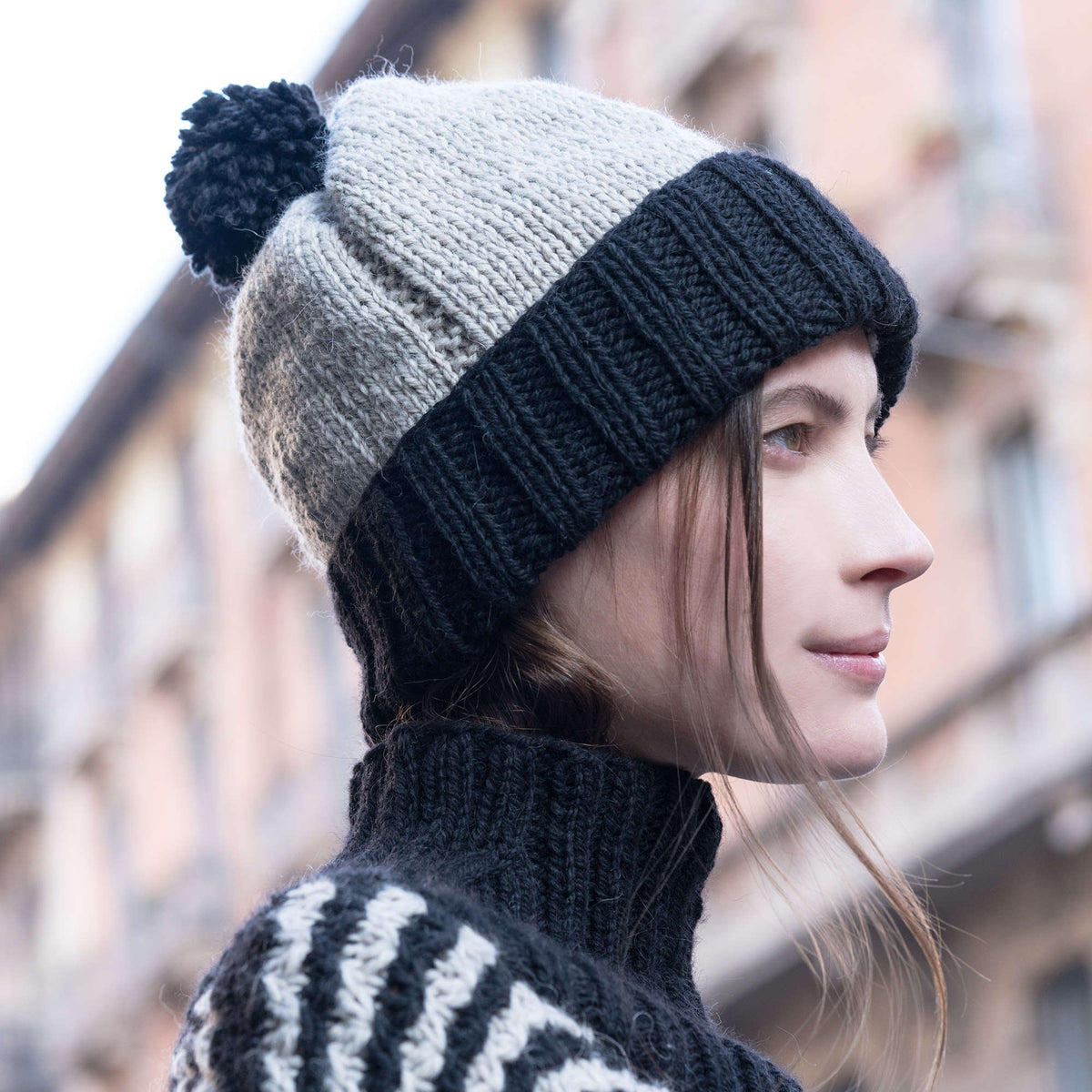Knit Hat made in Red Heart An Italian Story Vera Yarn