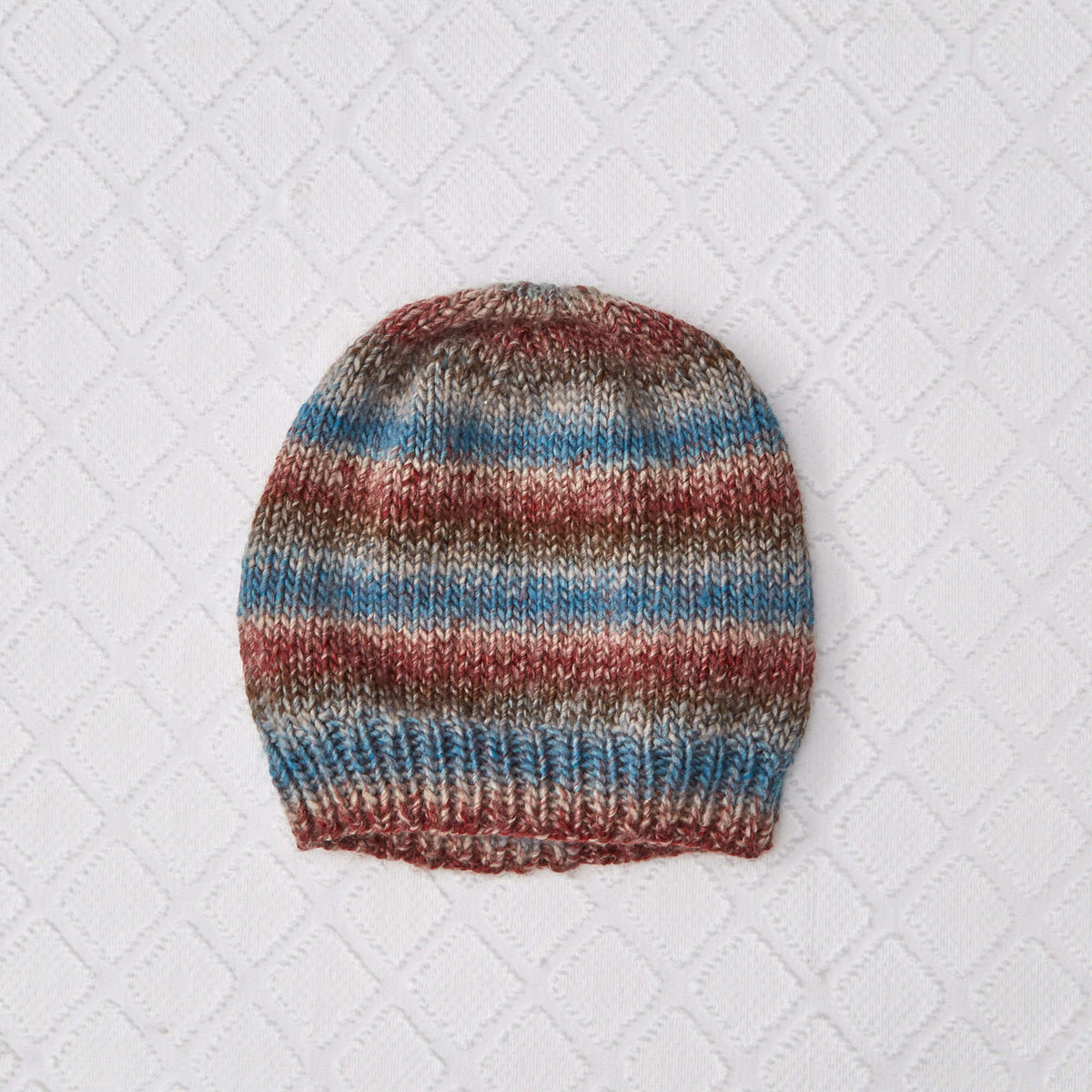Knit Hat made in Red Heart Colorscape Yarn