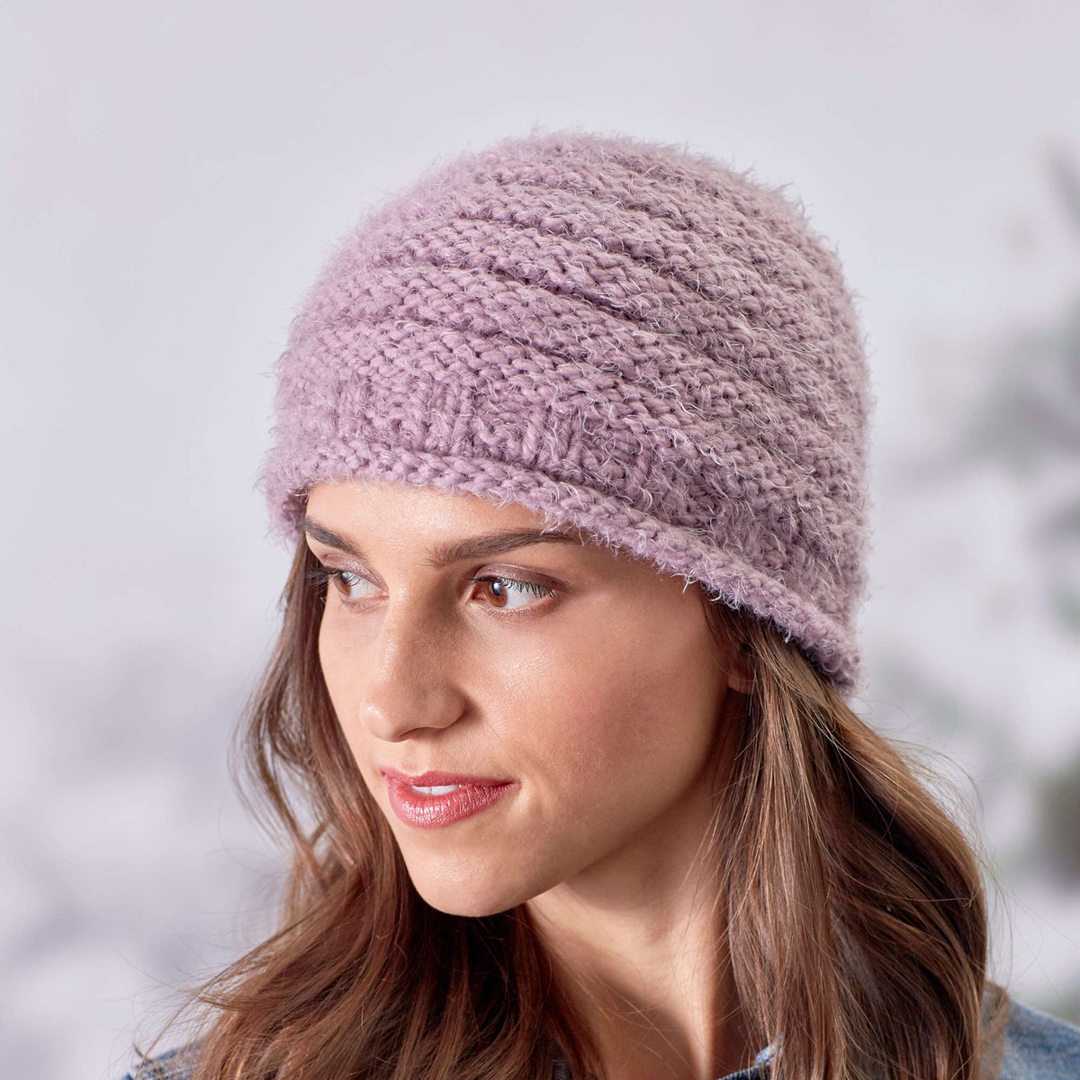 Knit Hat made in Red Heart Hygge Yarn