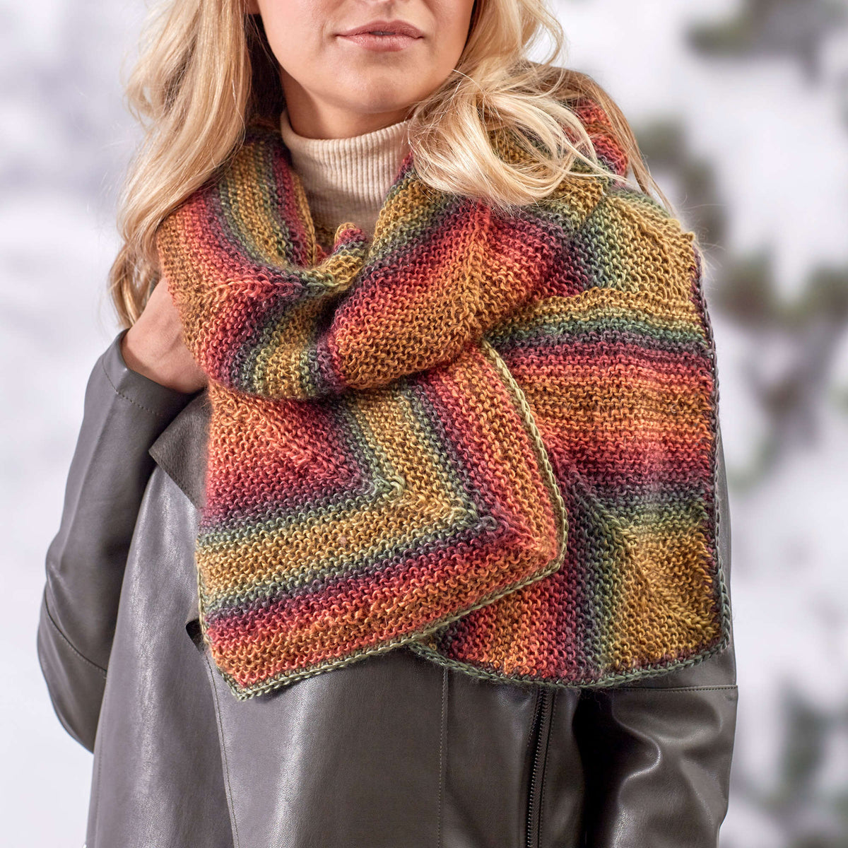 Knit Scarf made in Red Heart Boutique Yarn