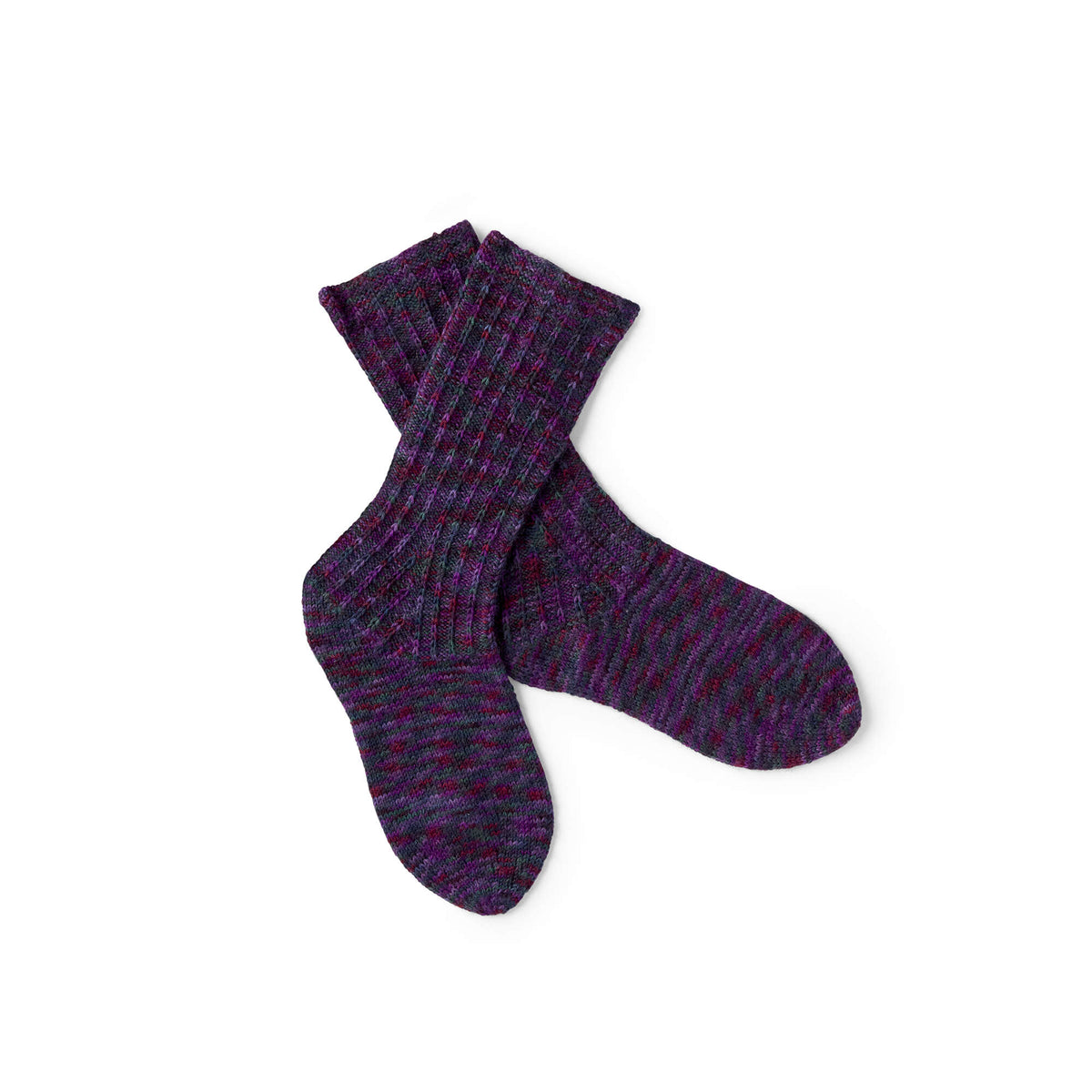 Knit Socks made in Red Heart Heart & Sole Yarn