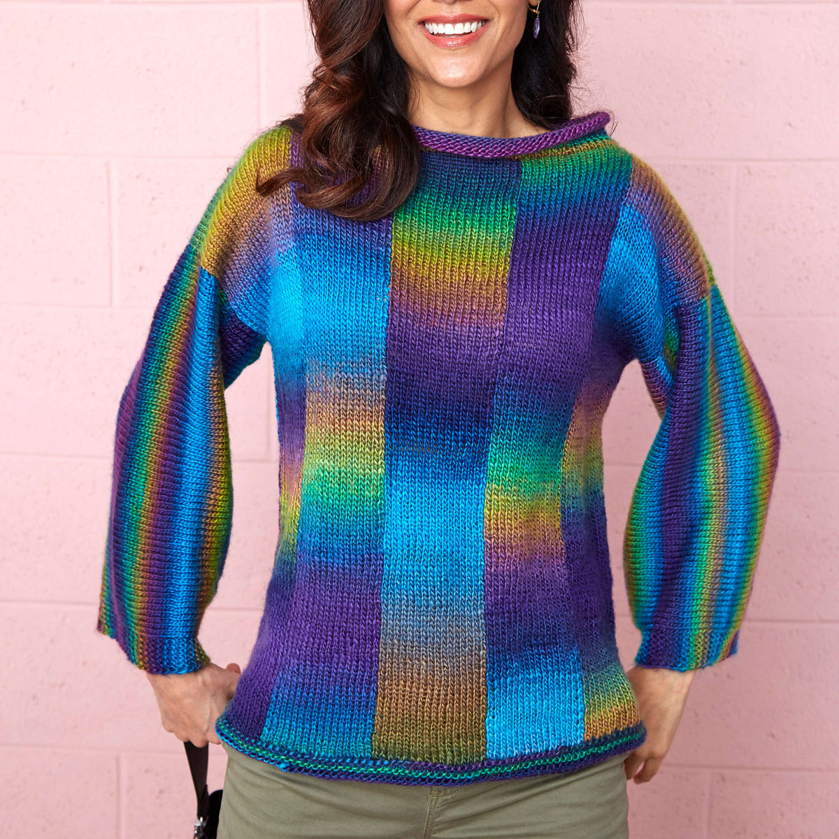 Knit Sweater made in Red Heart Boutique Yarn