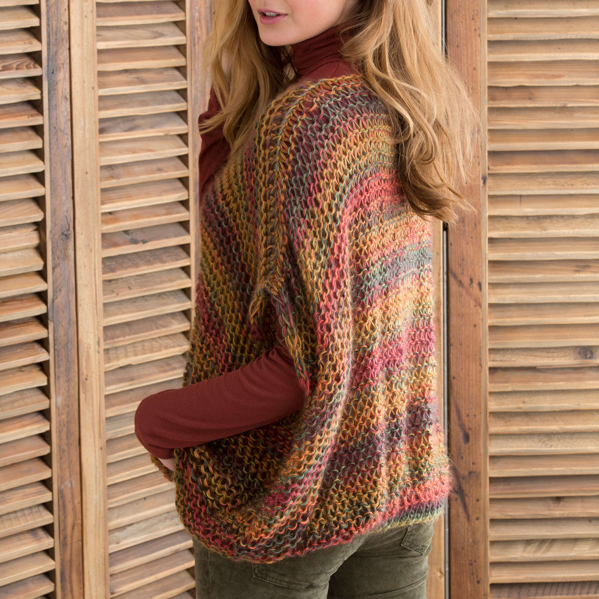 Knit Pullover made in Red Heart Boutique Yarn
