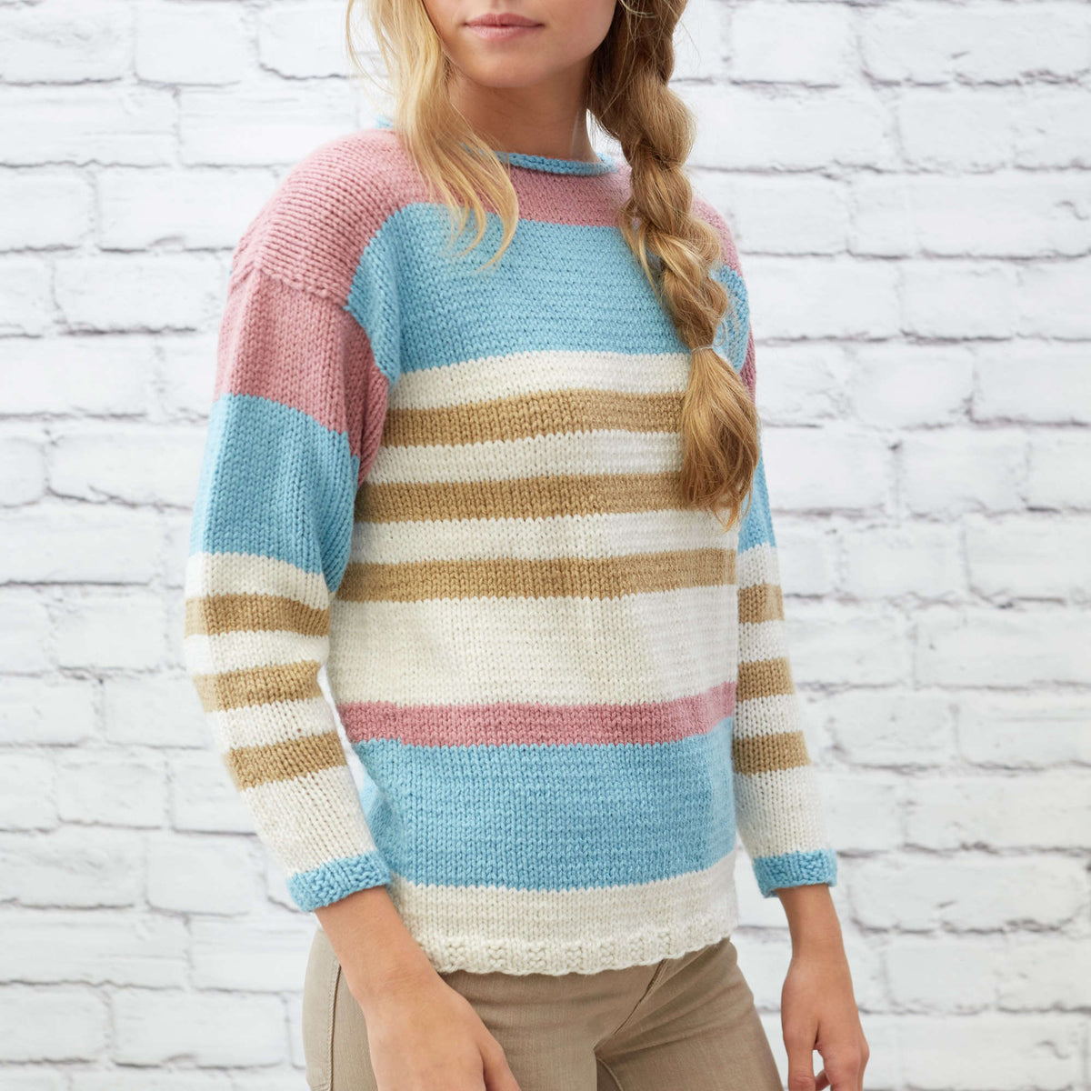 Knit Pullover made in Red Heart With Love Yarn