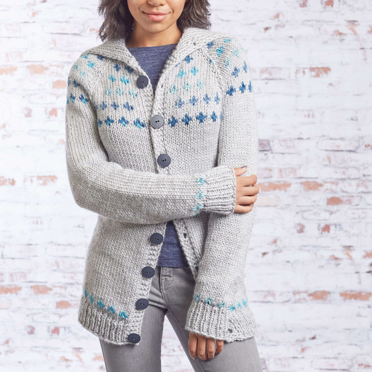 Knit Coat made in Red Heart Soft Essentials Yarn
