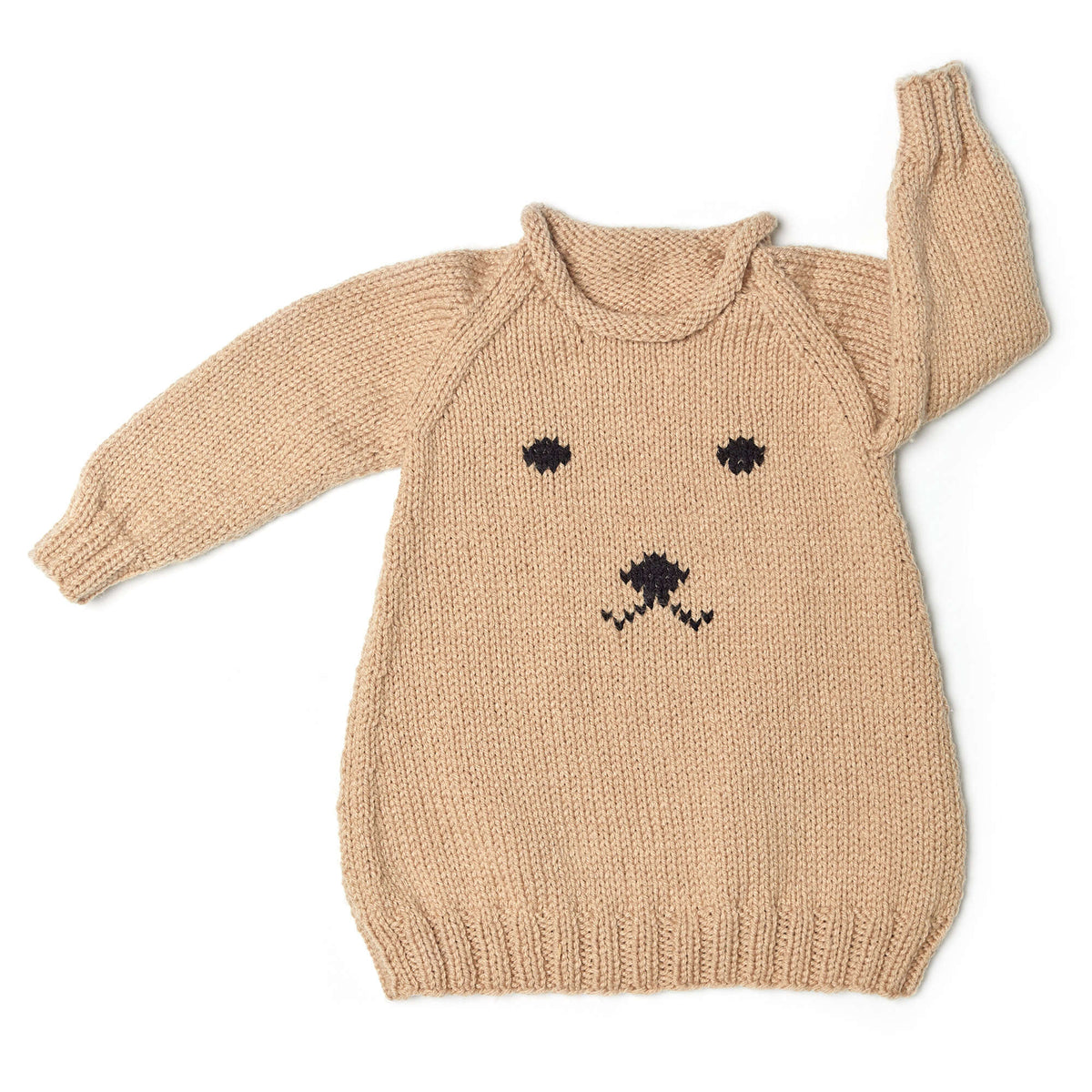 Knit Dress made in Red Heart Baby Hugs Yarn