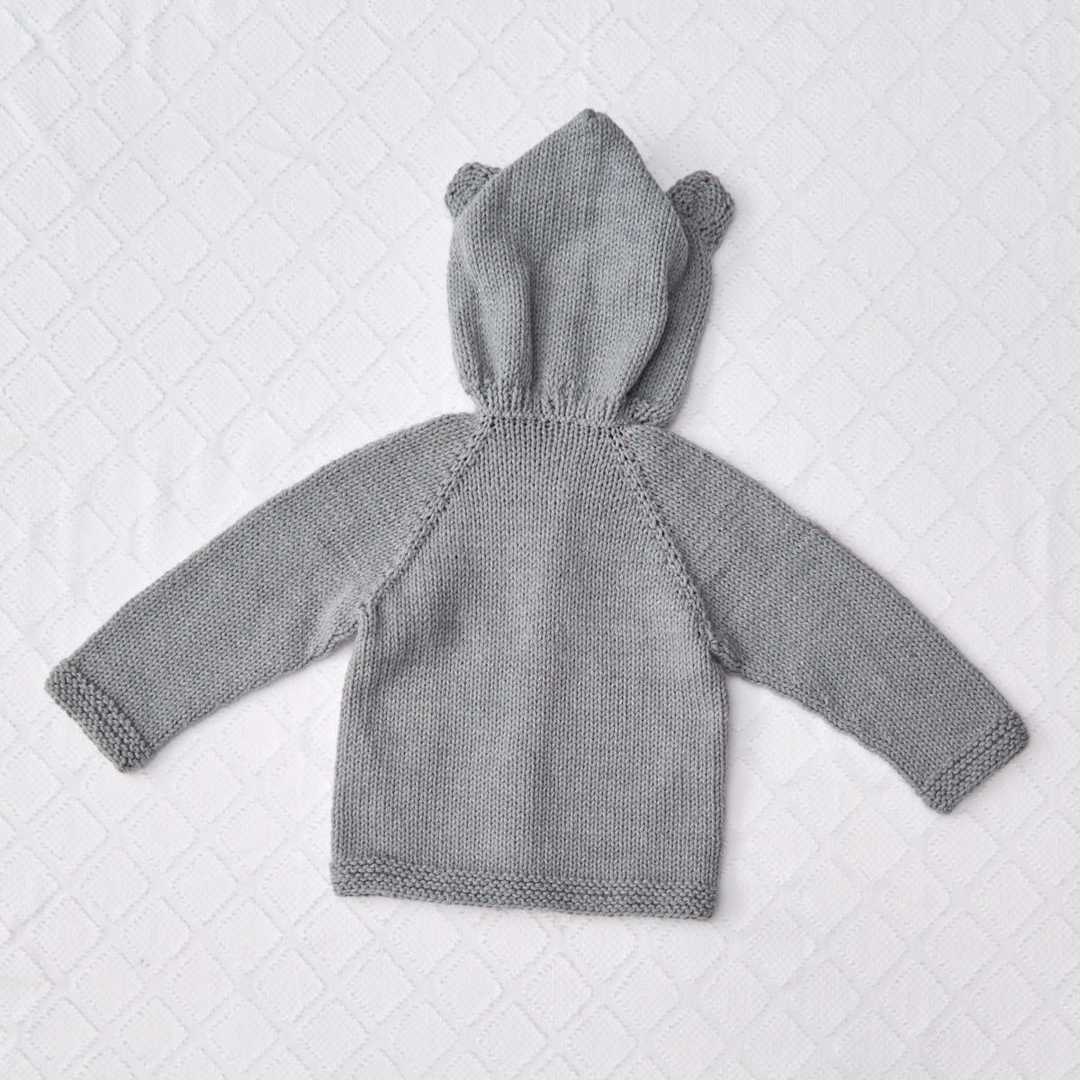Knit Hoodie made in Red Heart Bunches of Hugs Yarn