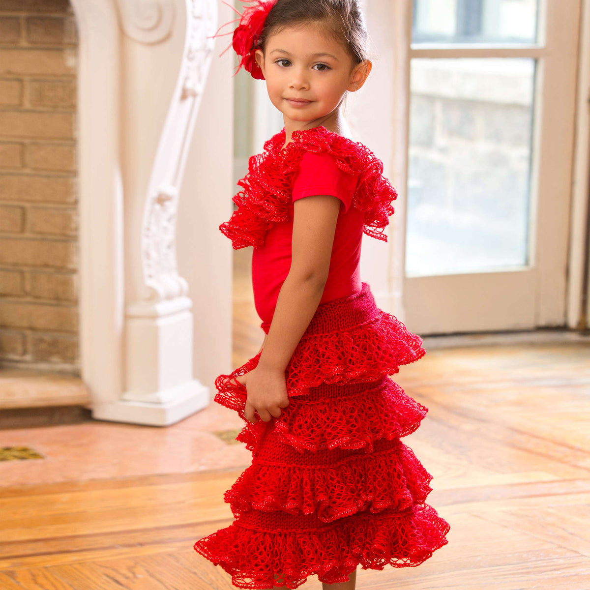 Knit Costume made in Red Heart Soft Yarn