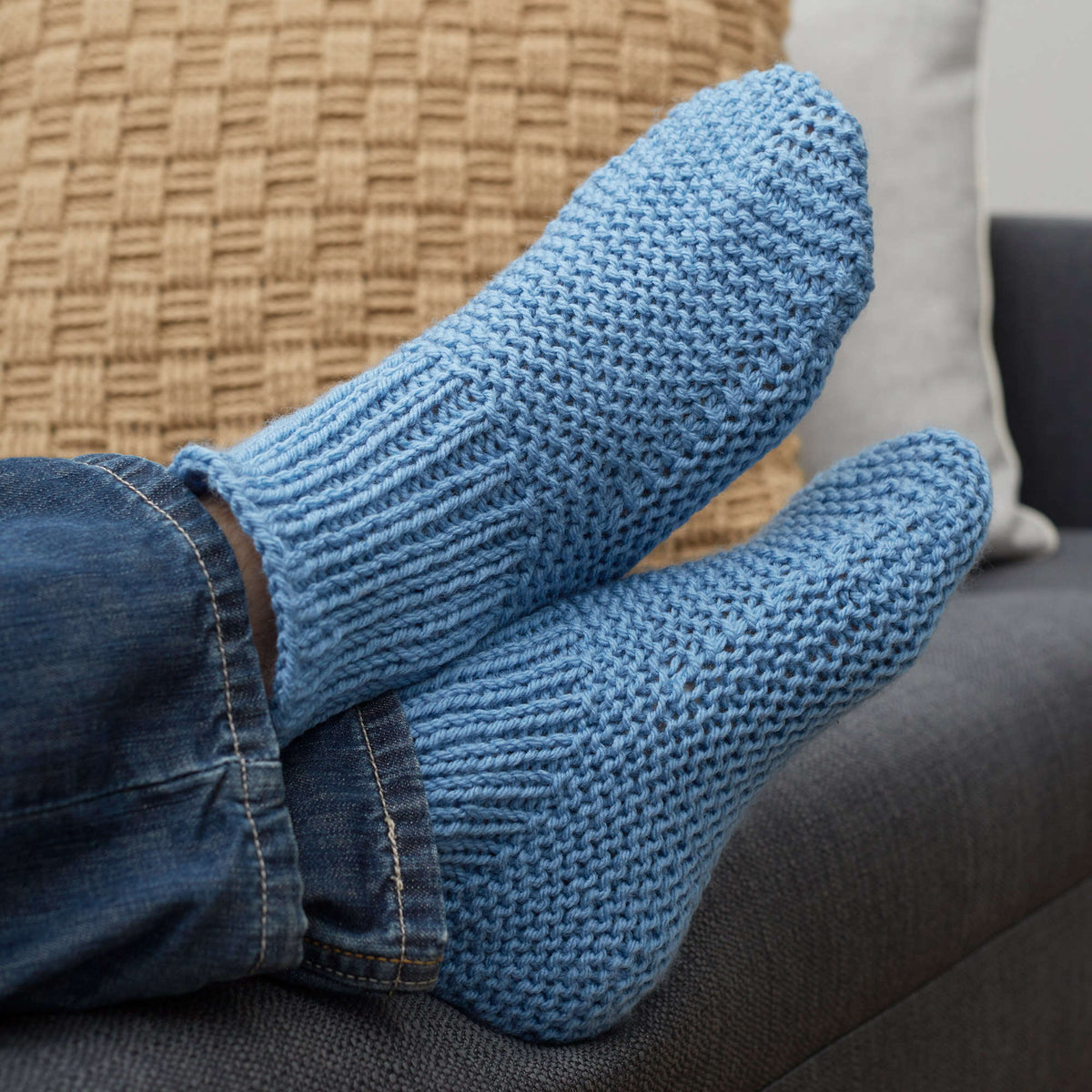 Knit Socks made in Red Heart With Love Yarn