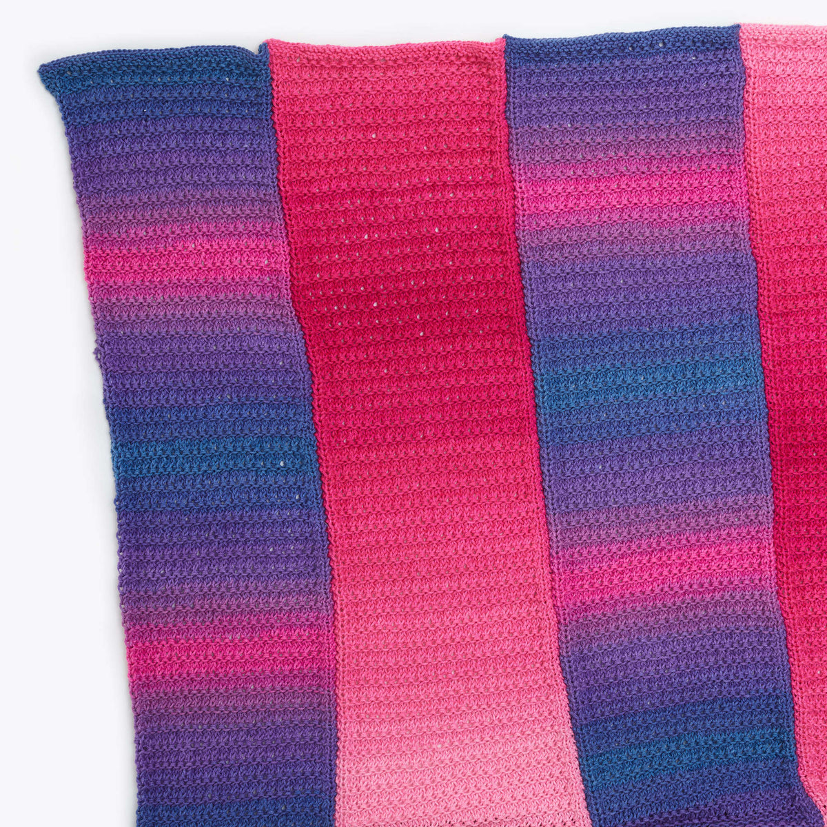 Knit Throw made in Red Heart Super Saver Ombre Yarn