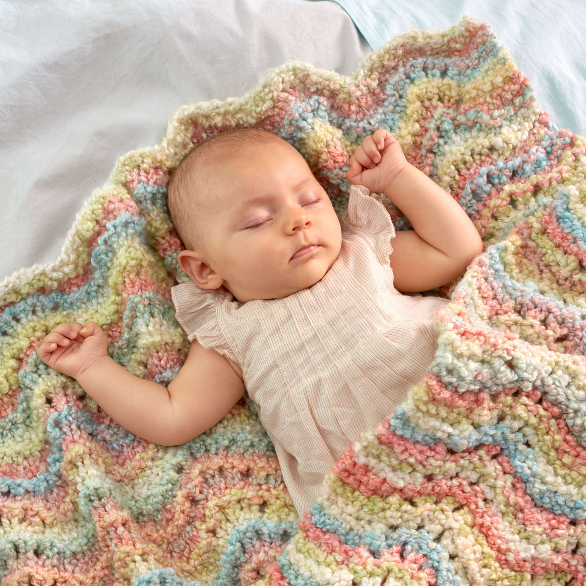 Knit Blanket made in Red Heart Snuggle Bunny Yarn