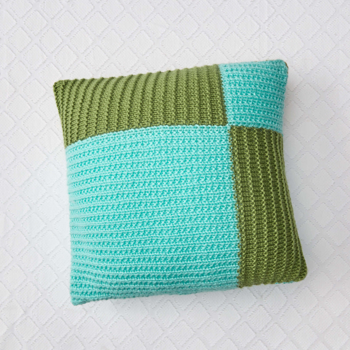 Knit Pillow made in Red Heart Super Saver Chunky Yarn