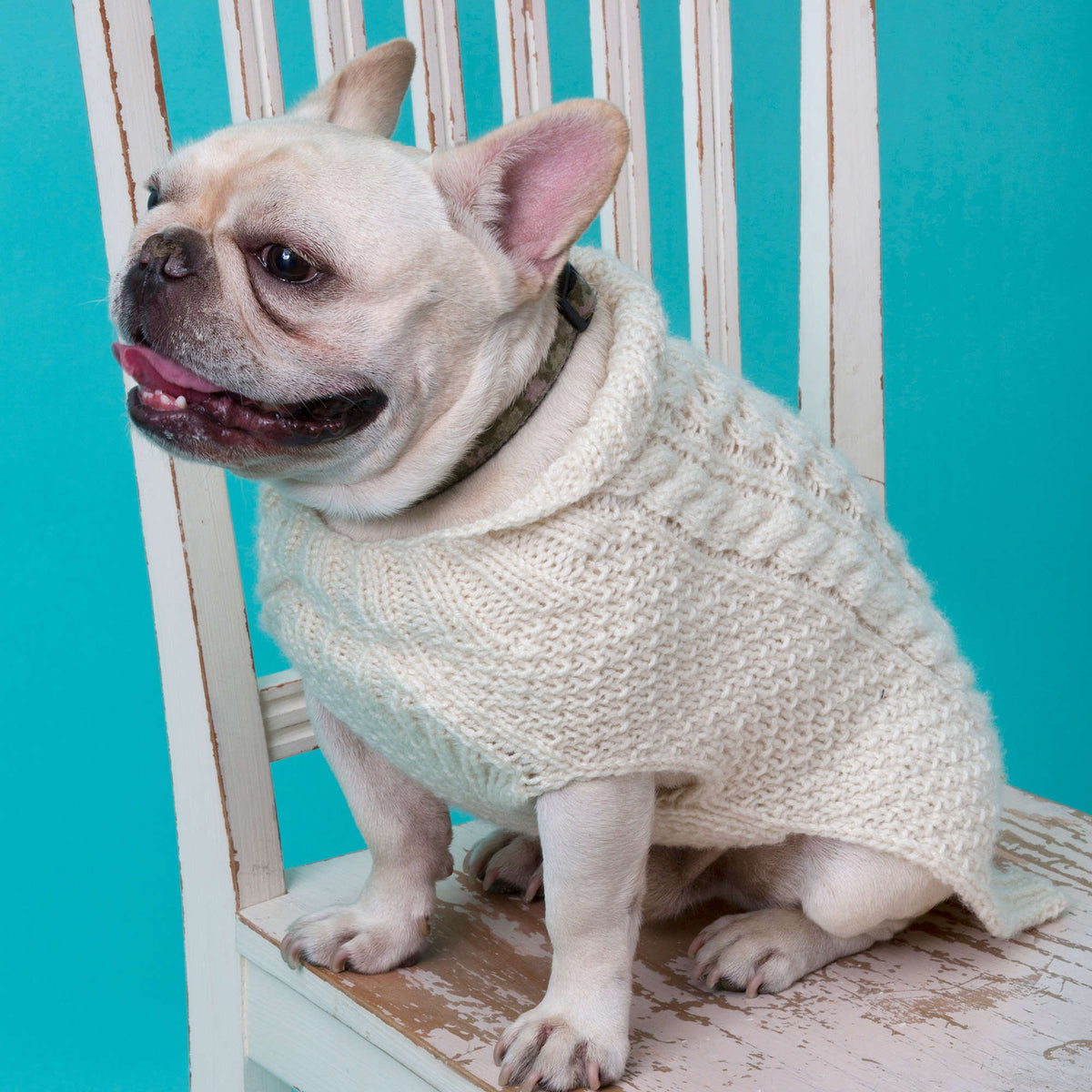 Knit Sweater made in Red Heart Super Saver Yarn