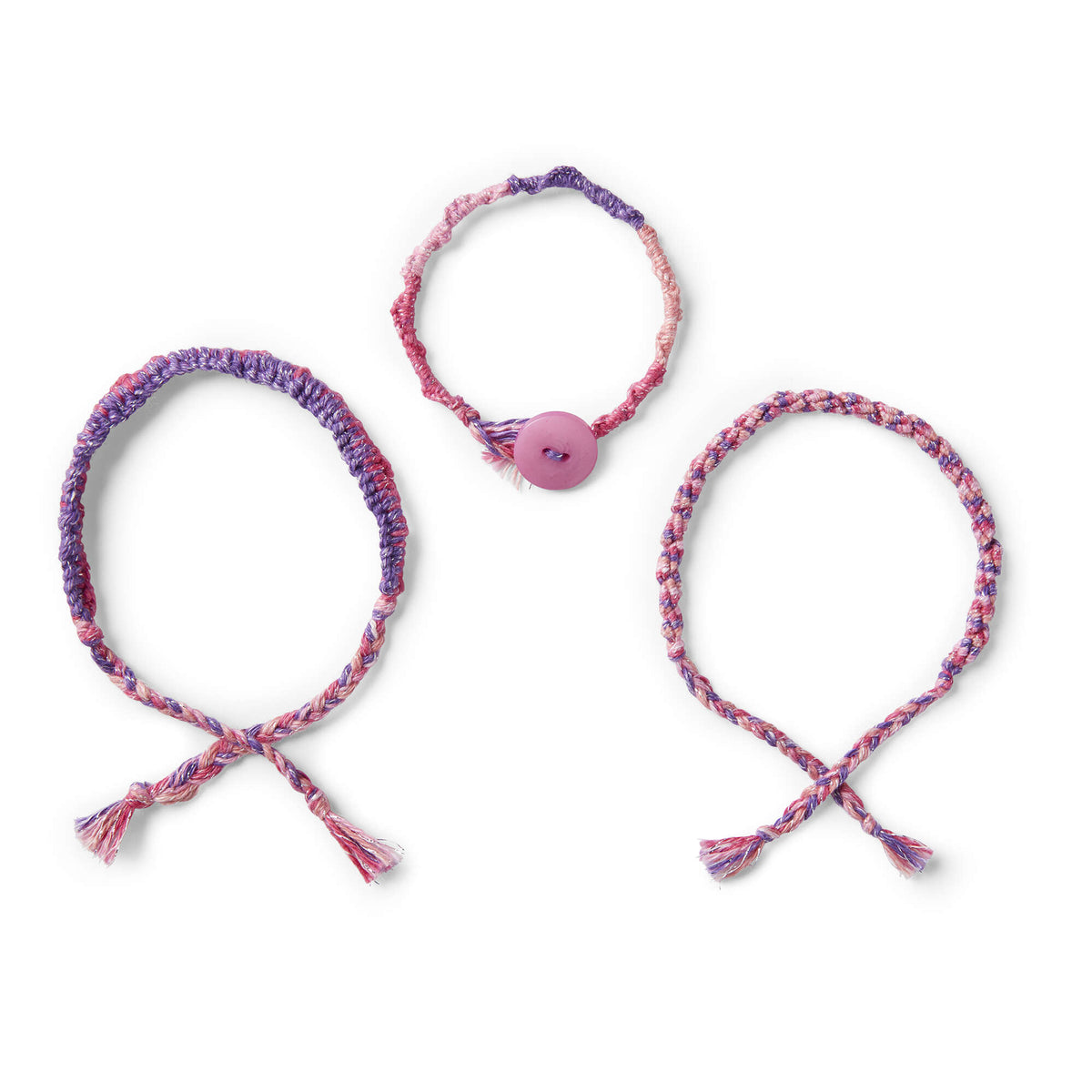 Craft Bracelet made in Red Heart Croquette Yarn
