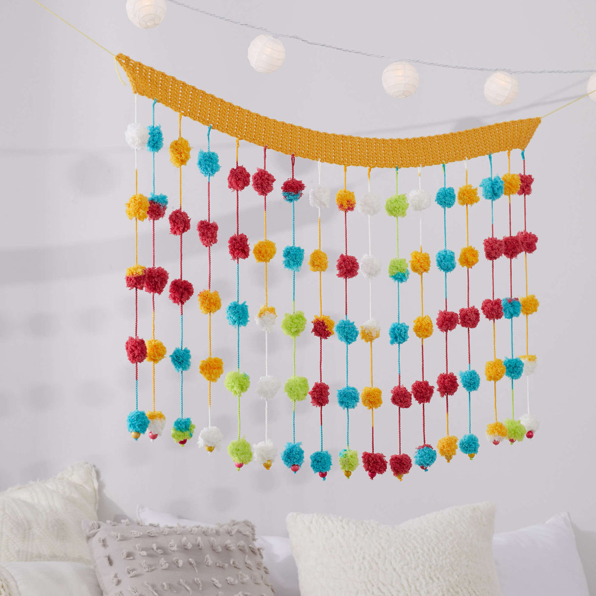 Craft Basket made in Red Heart Pomp-a-Doodle Yarn
