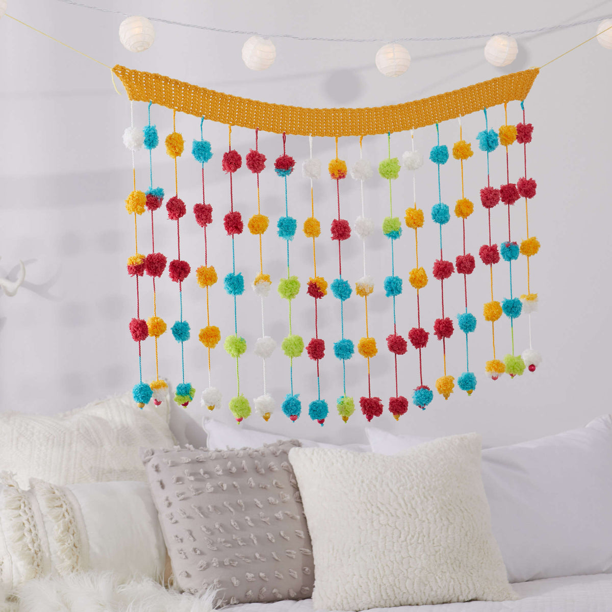 Craft Basket made in Red Heart Pomp-a-Doodle Yarn