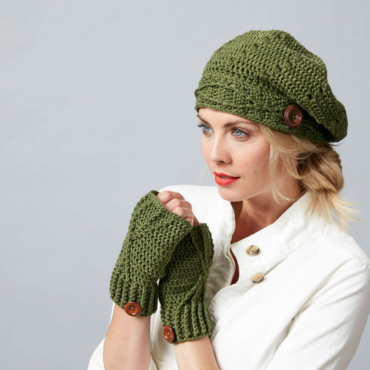 Crochet Set made in Sugar Bush Crisp yarn