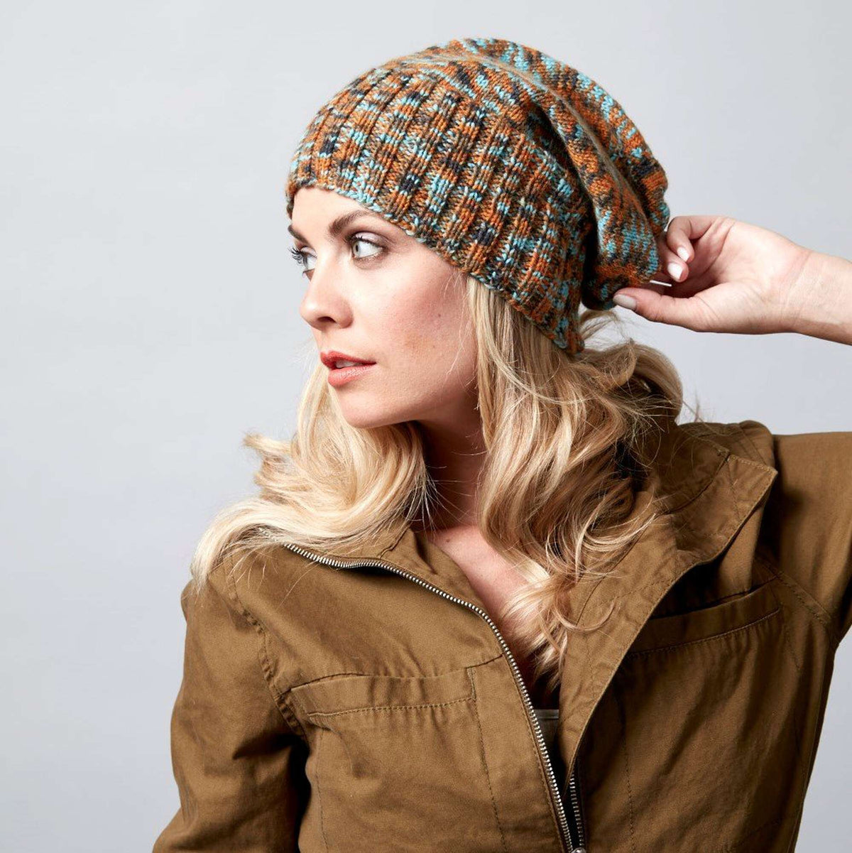 Knit Hat made in Sugar Bush Itty-Bitty yarn