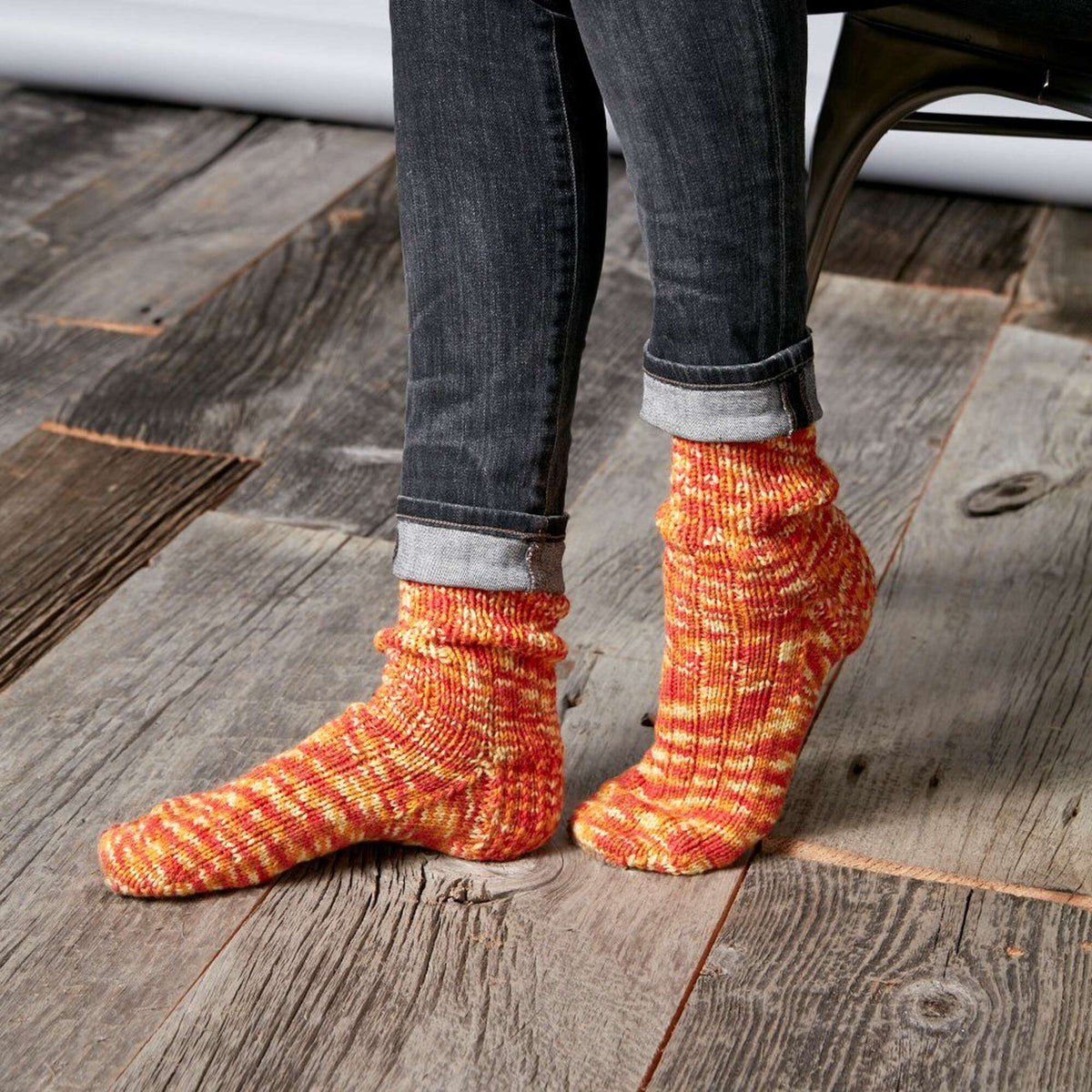 Knit Sock made in Sugar Bush Itty-Bitty yarn