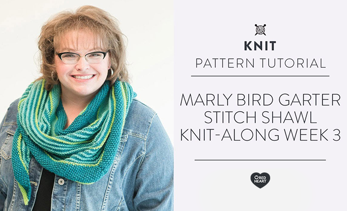 Image of Marly Bird Garter Stitch Shawl Knitalong Week 3 thumbnail