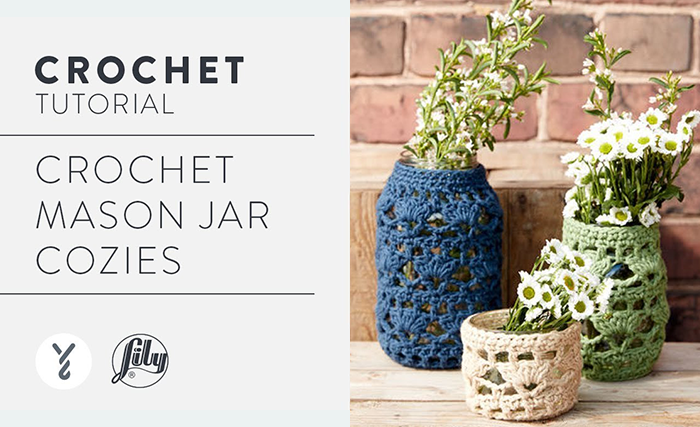 Image of Crochet Jar Cozies: Crochet Mason Jar Cozies thumbnail