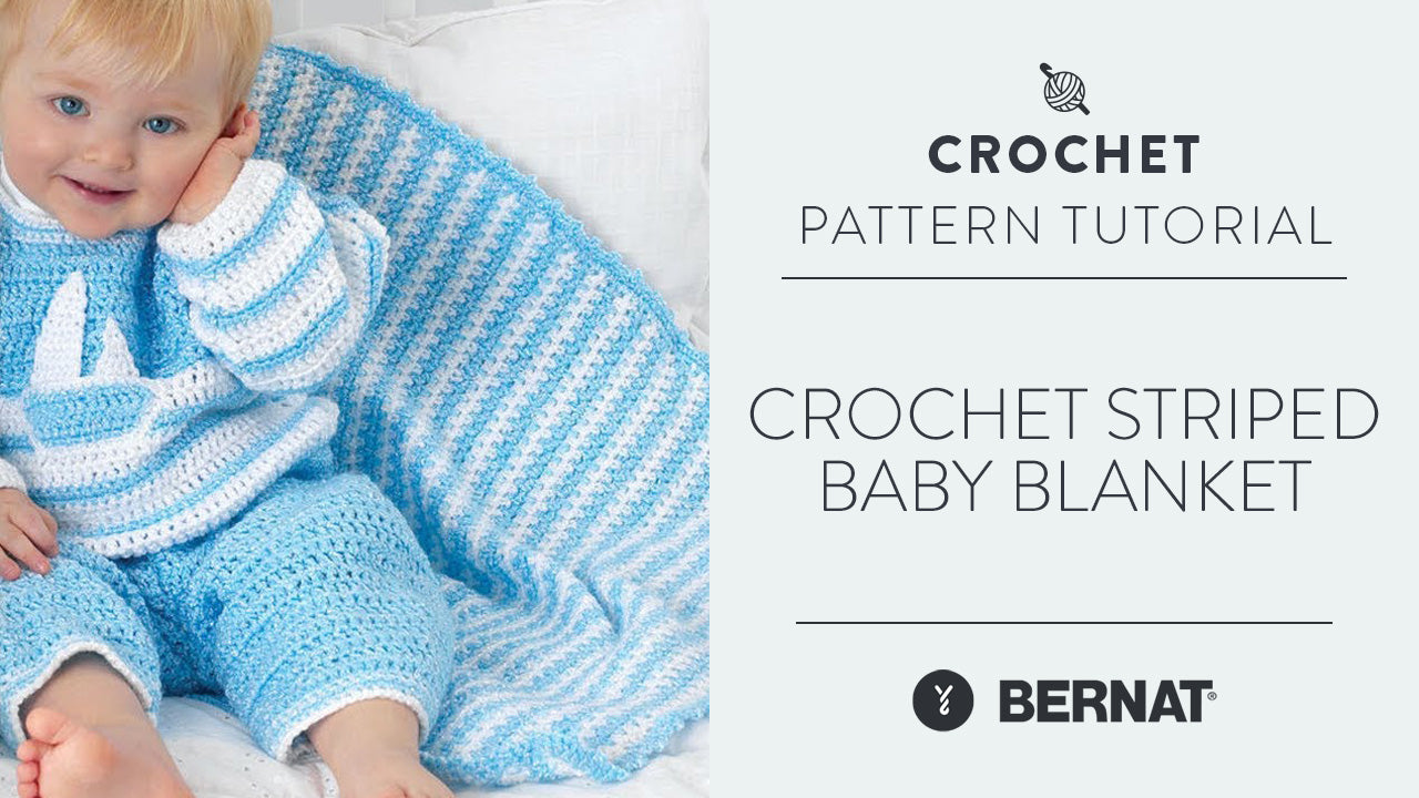 Image of Crochet: Striped Baby Blanket thumbnail