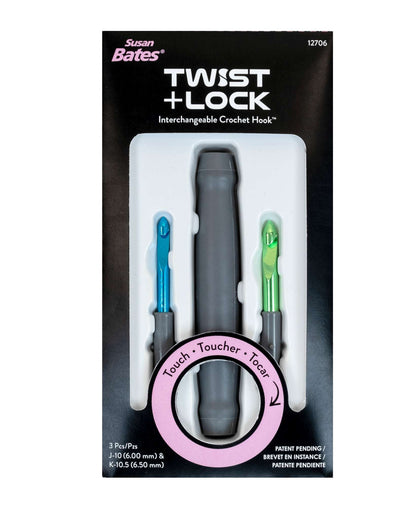 Susan Bates Twist + Lock - Clearance Items Handle with J and K Hooks