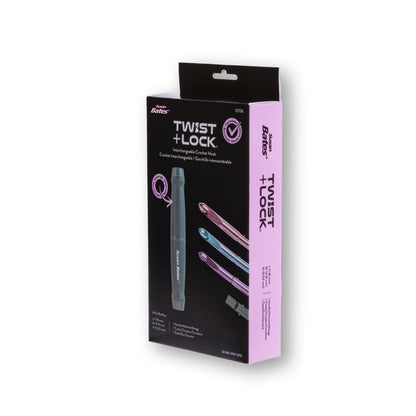Susan Bates Twist + Lock - Clearance Items Handle And Cutter and L-M-N Hooks With Bag