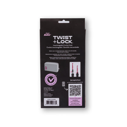 Susan Bates Twist + Lock - Clearance Items Handle And Cutter and L-M-N Hooks With Bag