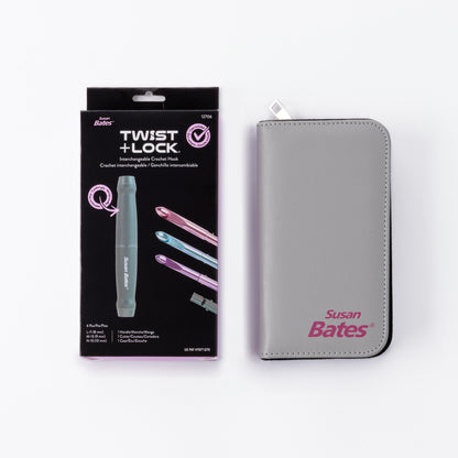 Susan Bates Twist + Lock - Clearance Items Handle And Cutter and L-M-N Hooks With Bag