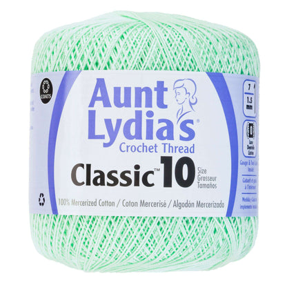 Aunt Lydia's Classic Crochet Thread Size 10 - Discontinued Shades Mint Green