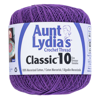 Aunt Lydia's Classic Crochet Thread Size 10 - Discontinued Shades Purple