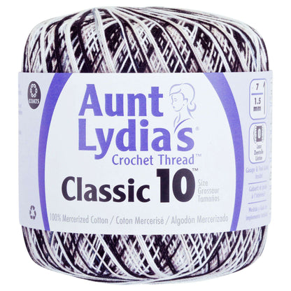 Aunt Lydia's Classic Crochet Thread Size 10 - Discontinued Shades Zebra
