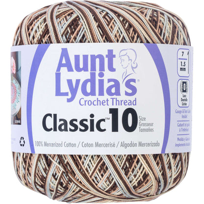 Aunt Lydia's Classic Crochet Thread Size 10 - Discontinued Shades Shaded Browns