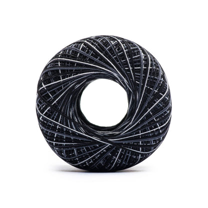 Aunt Lydia's Classic Crochet Thread Size 10 Black Pinstripes